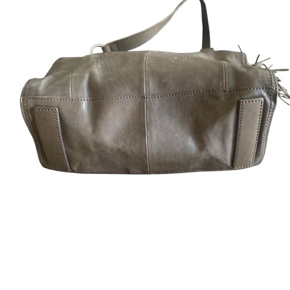 Hobo Intl. Leather Shoulder Bag Soft Slouchy Double Strap & Zip Up Tassel Taupe - Picture 9 of 16
